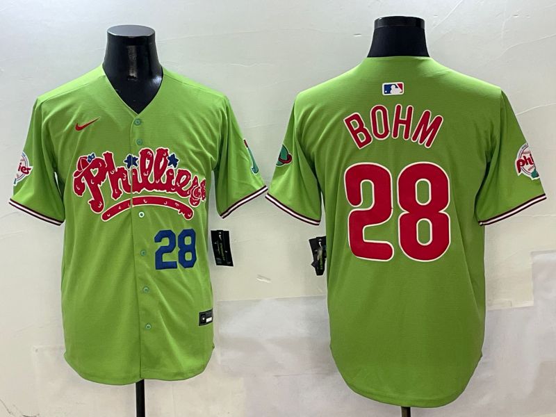 Men Philadelphia Phillies #28 Bohm Green Five generations Nike 2025 MLB Jersey style 4->philadelphia phillies->MLB Jersey